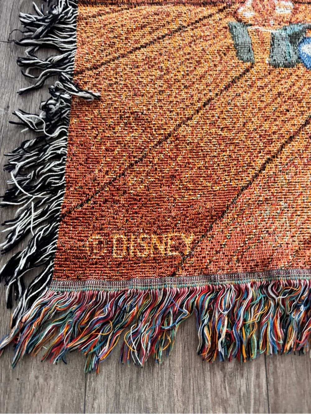 Disney Resort Christmas tapestry throw blanket with Santa Mickey Mouse Pluto